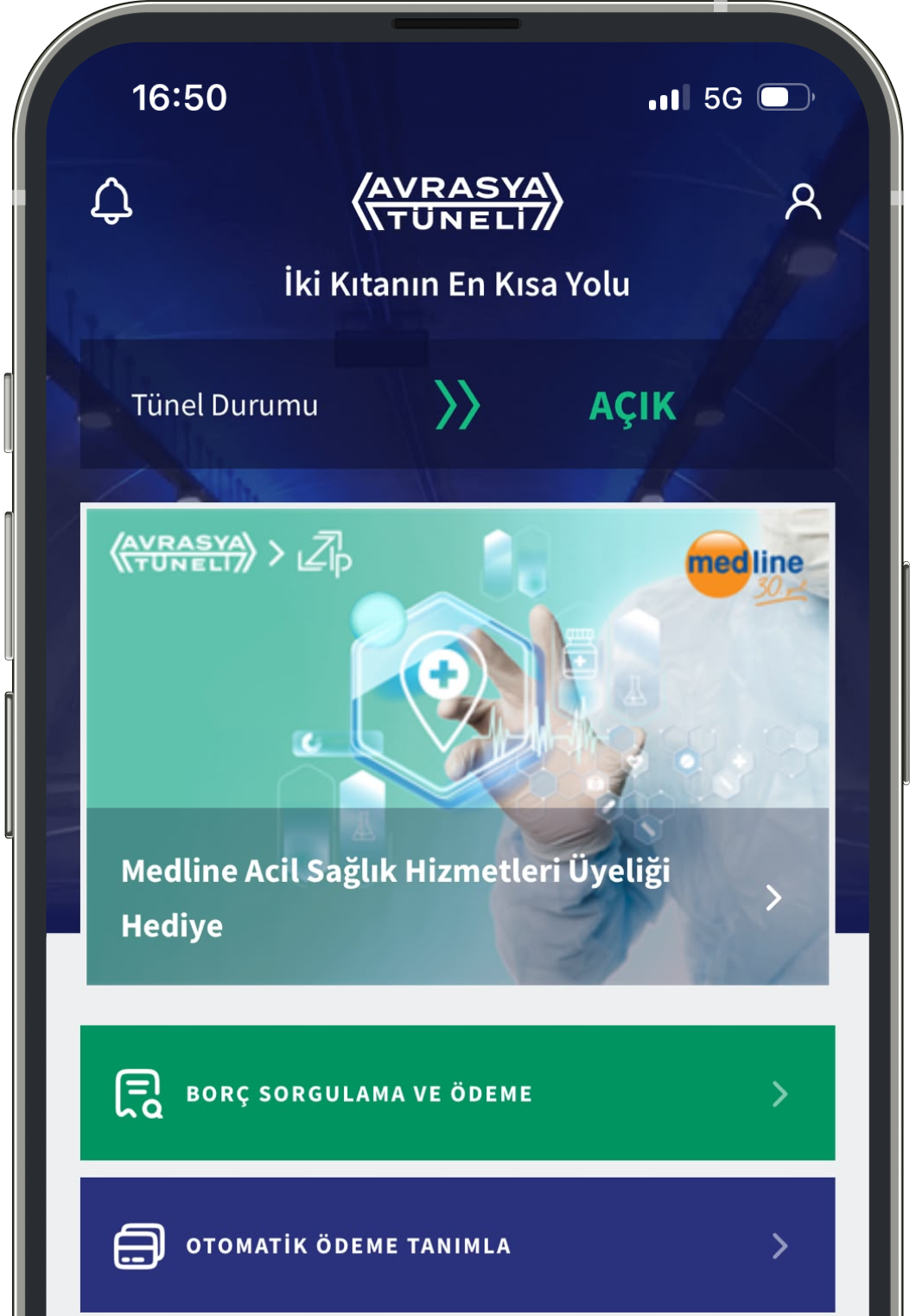 Avrasya Tüneli mobil uygulaması