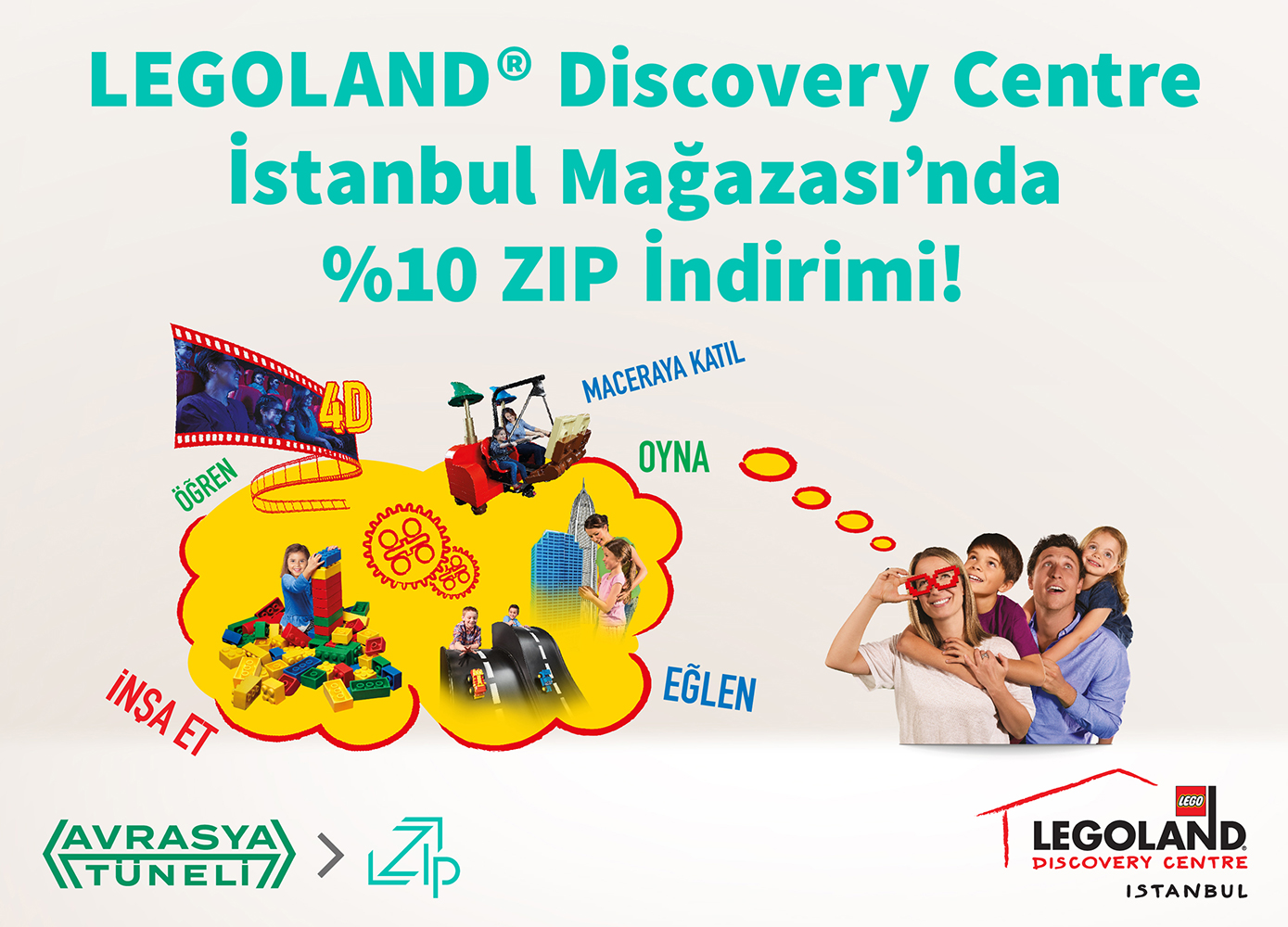 ZIP Üyelerine Özel LEGOLAND®️ Discovery Centre İstanbul Mağazası’nda %10 İndirim Fırsatı!