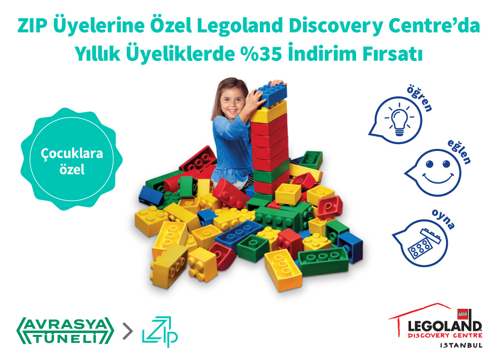 ZIP Üyelerine Özel Legoland Discovery Centre’da Yıllık Üyeliklerde %35 İndirim Fırsatı