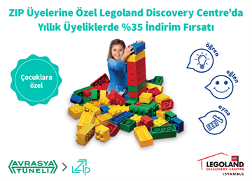 ZIP Üyelerine Özel Legoland Discovery Centre’da Yıllık Üyeliklerde %35 İndirim Fırsatı