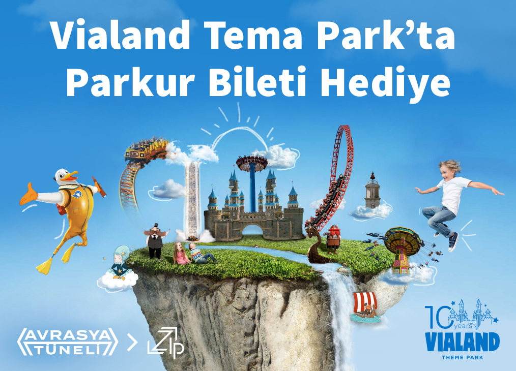 Vialand Tema Park Girişlerinde %15 İndirime Ek Parkur Bileti Hediye