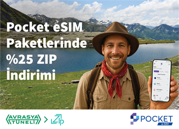Pocket eSIM Paketlerinde %25 ZIP İndirimi