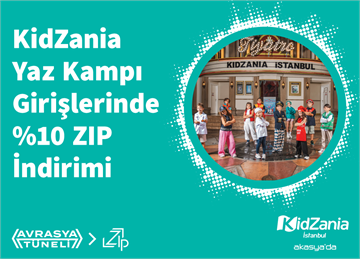 KidZania Yaz Kampı Girişlerinde %10 ZIP İndirimi