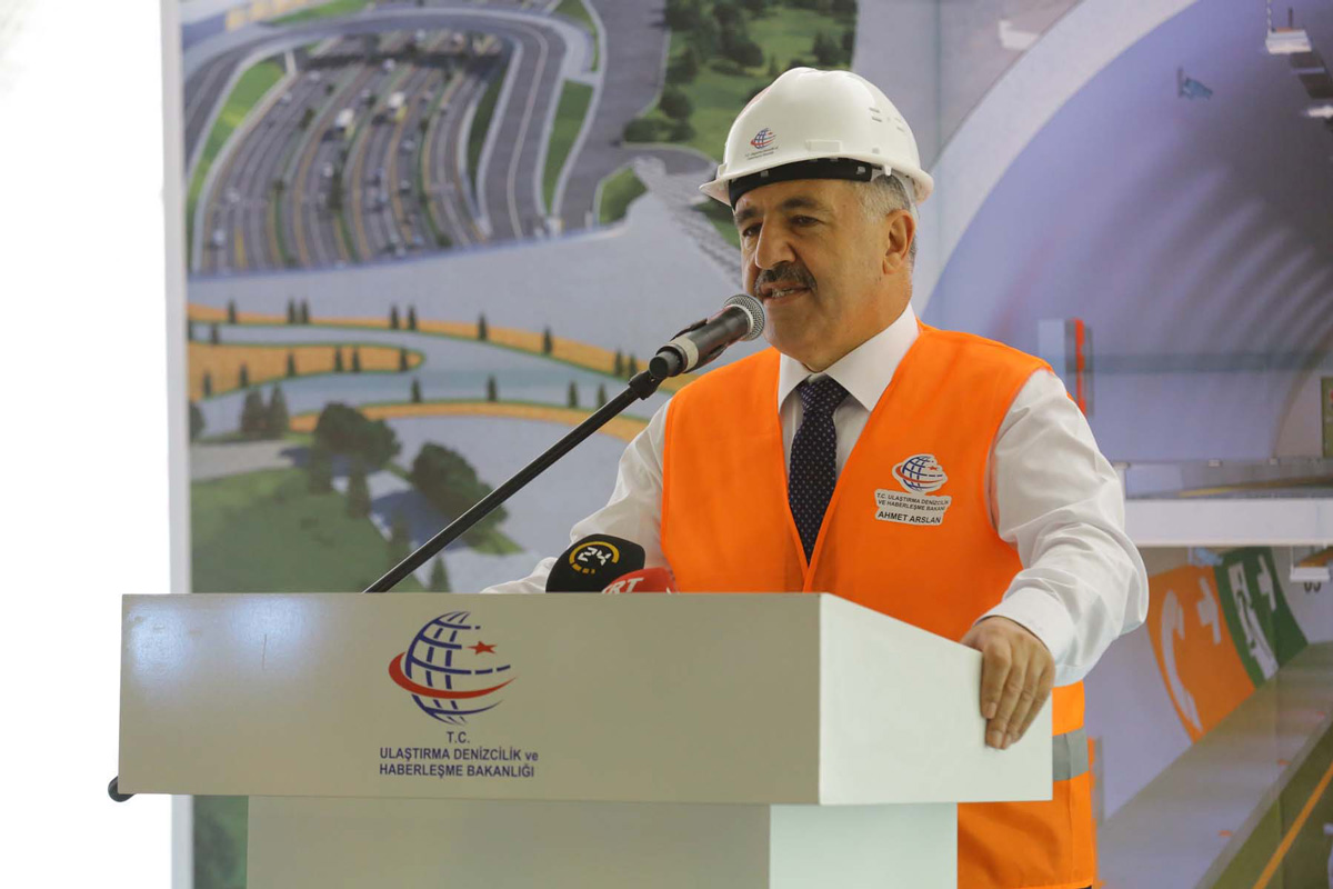 Republic of Turkey Ministry of Transport and Infrastructure, Maritime Affairs and Communications Ahmet Arslan inspected the Avrasyol Project